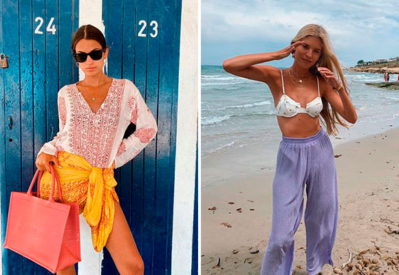 Cuatro looks ideales para bajar a la playa con estilo y no perder el glamour