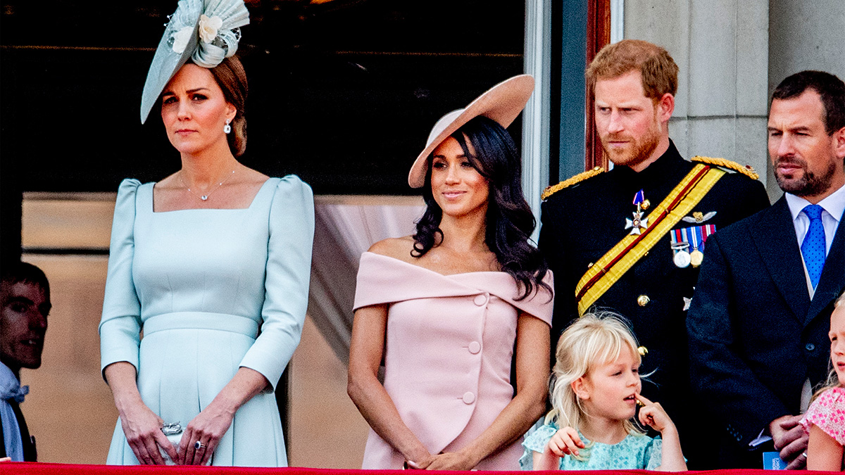 Kate Middleton, Meghan Markle y el príncipe Harry 