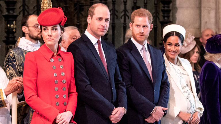 Kate Middleton, príncipe William, príncipe Harry y Meghan Markle