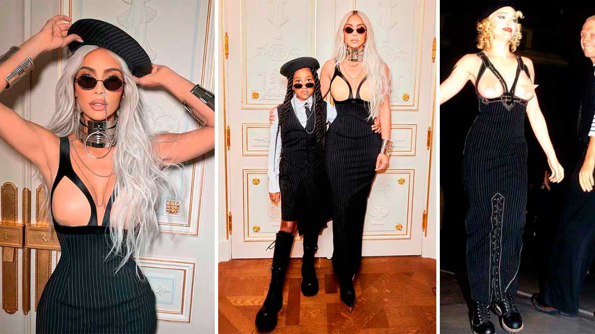 Kim Kardashian y Madonna, conectadas por un sugerente vestido