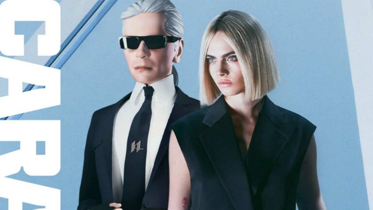 Karl Lagerfeld y Cara Delevigne