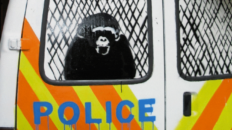 chimpance bansky