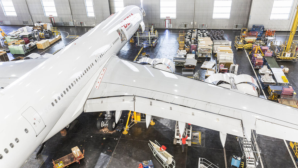 Inspecciones de aviones Iberia (Foto: Iberia)