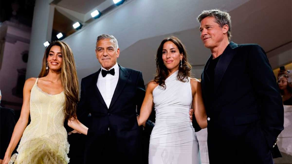 George y Amal Clooney, Brad Pitt e Inés de Ramón 