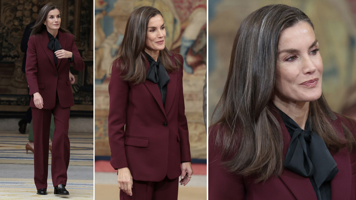 Letizia traje burdeos (Foto: Gtres)