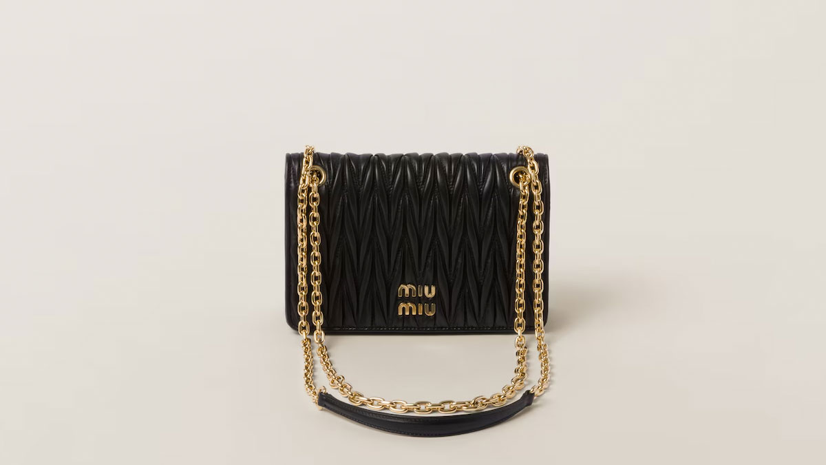 bolso acolchado miu miu